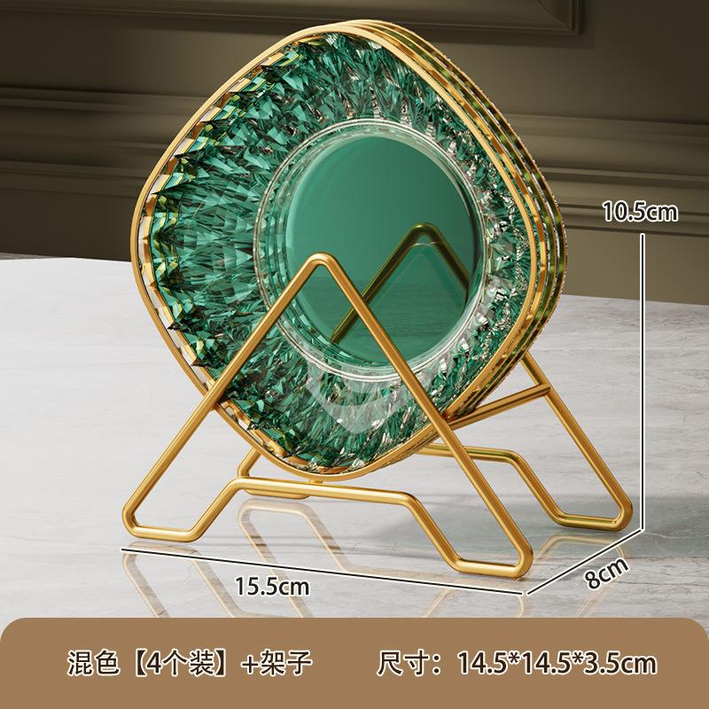 High-End Spitting Bone Plate, Household Dining Table, Garbage Plate, Plastic Snack Inventory, Dried Fruit Plate 6-Inch Square Plate