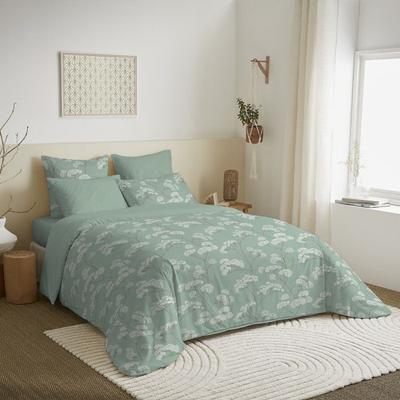 Complete Reversible Duvet Cover Pack for 140 X 190 Cm Bed Landscape Mint