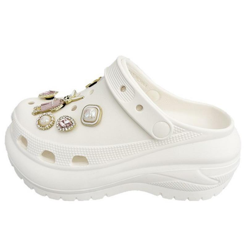 New cloud hole shoes women's summer thick-soled heightening non-slip soft-soled beach shoes women's cool slippers outside