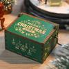 Christmas Theme Music Box Vintage Wooden Hand-cranked Music Toy Holiday Gift For Homes Dorms Living Rooms Bedrooms Decorations