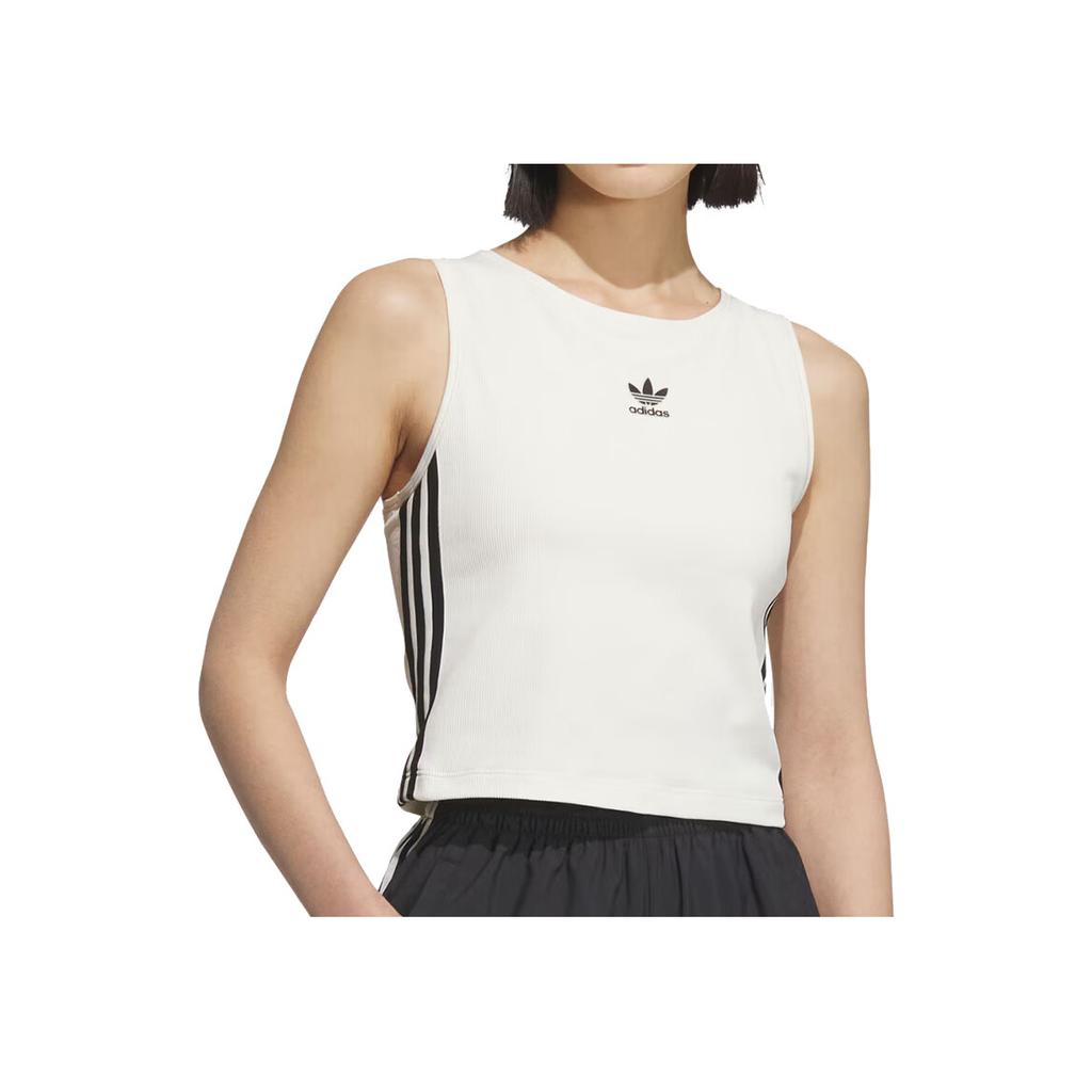 adidas אוריגינלס SS25 אופנה קז'ואל ללא שרוולים וסט ספורט גופיות נשים לבן KB6418