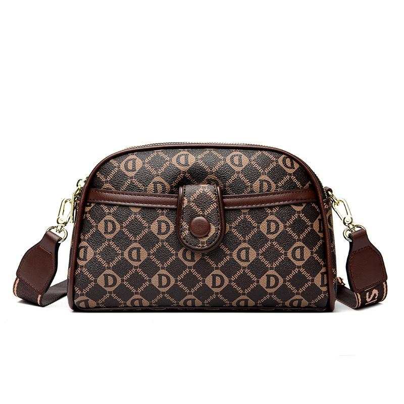 New Popular Small Square Bag Korean Version Simple and Fashionable Printed One shoulder Cross span Bag for Women