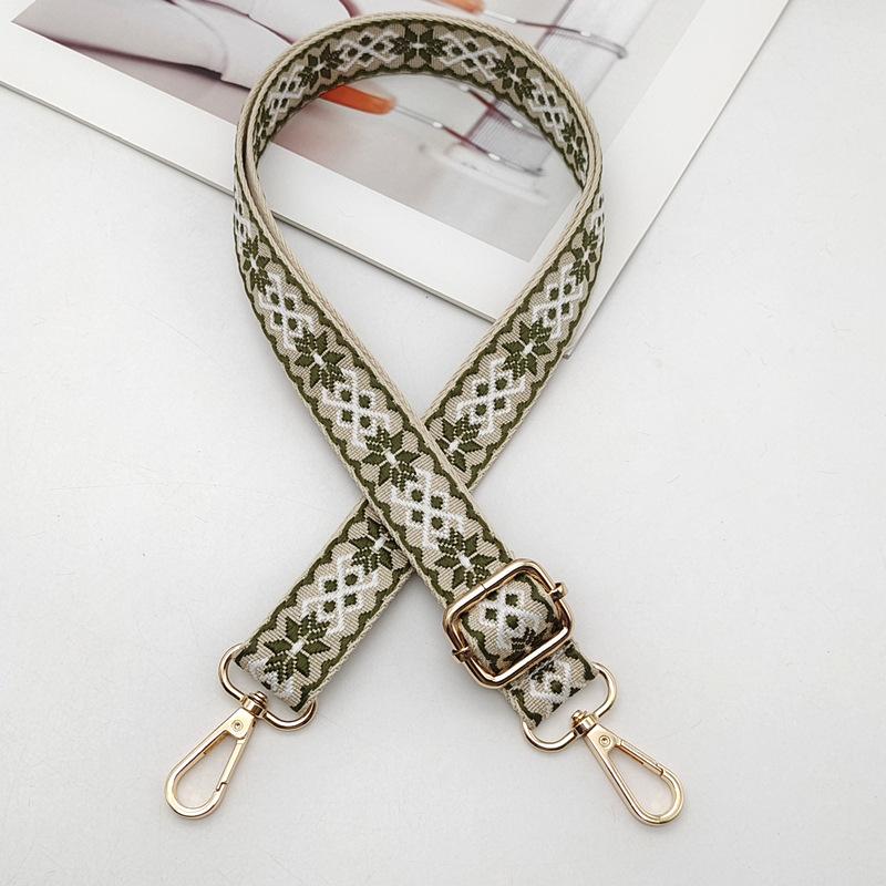 Embroidery Color Adjustable Women's Bag Strap Replaceable Ethnic Style Bag Strap Accessories Single Shoulder Crossbody Narrow