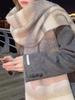 Sciarpa a quadri in cashmere nuova alla moda per donna, invernale, spessa, calda, grande scialle, pashmina, sciarpe con nappe, morbida coperta, bandana, scaldacollo spesso