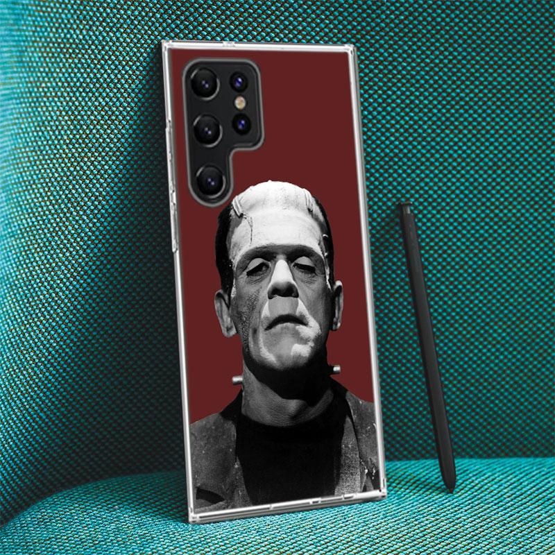 Horror F-Frankenstein Capa Phone Case For Samsung S26 Ultra S25 Edge Galaxy S23 S21 S20 S24 FE S22 S10 Plus Cover Clear TPU Shel