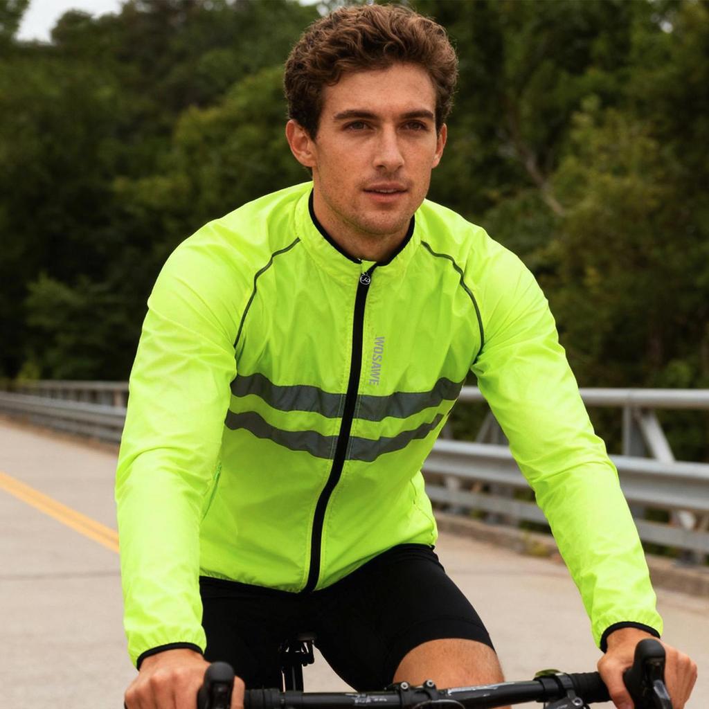 Wosawe Cyklistické bundy Voděodpudivé kolo Větruodolné Reflexní plášť na kolo
