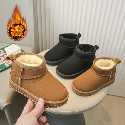 Kinder Samt Thermo Kurzstiefel Winter Neu Kinder Mode Schneestiefel Jungen Freizeitstiefel Baumwollstiefel