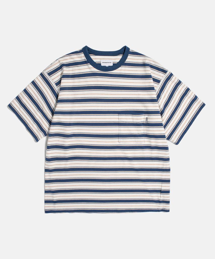 ESPIONAGE Multi Border Pocket Tee Blue