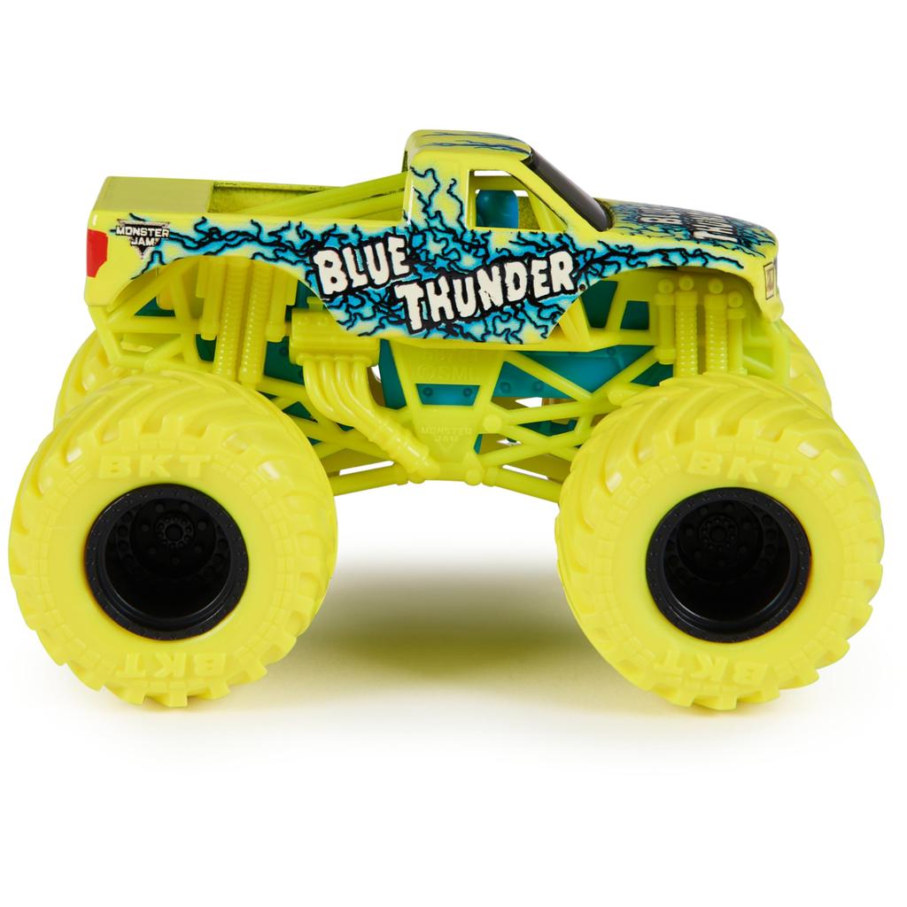 Monster Jam, Official Blue Thunder Monster Truck, Die-Cast Vehicle, 1:64 Scale, Kids Toy for Boys 3+