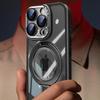 For iPhone 16 Pro Case Magnetic Rotating Kickstand PC+TPU Phone Cover with Detachable Camera Lens Film