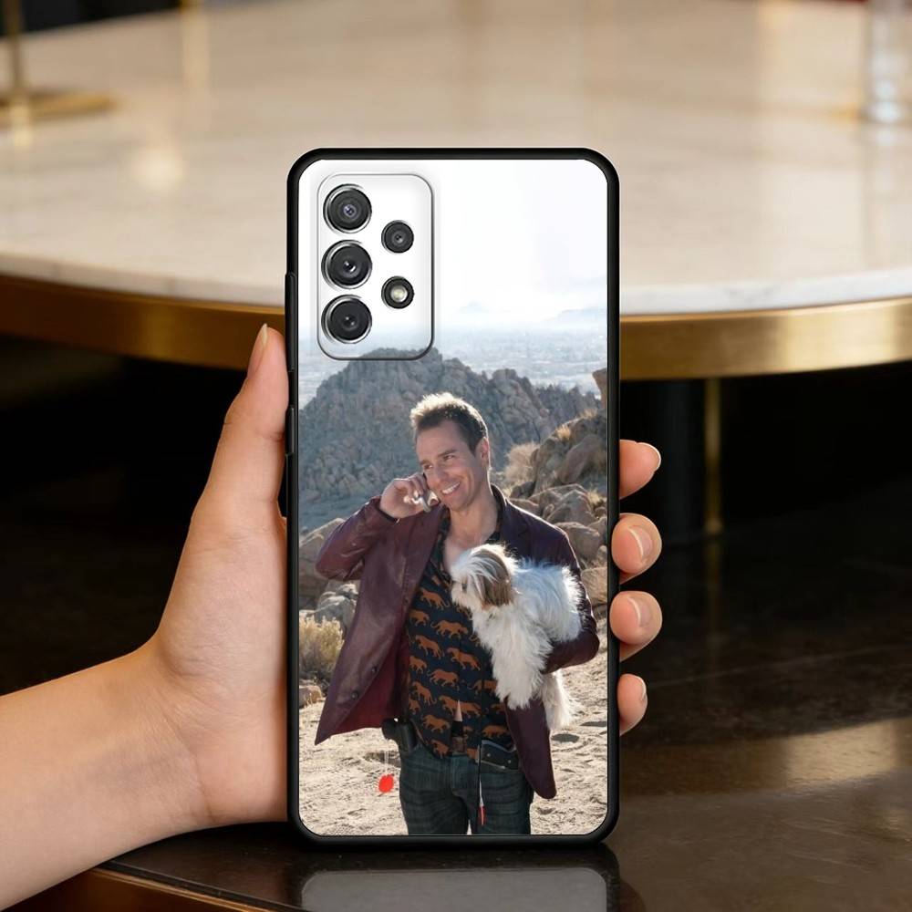 COOL S-Sam R-Rockwell Soft Silicone Black Cover Phone Case For Samsung Galaxy A73,A72,A71,A70,A53,A52,A51