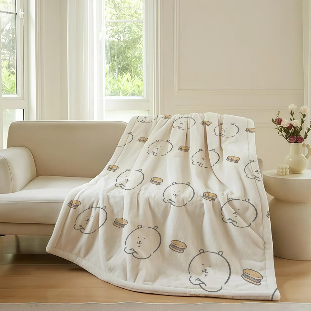 Bear Art J-Joke Bear Cartoon Blanket Warm Soft Suitable For Bedroom Sofa Bed Living Room Office Travel Camping Gifts