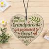 Great Grandparents Wood Sign Get Promoted to Great Grandparents Plaque Gifts Present 4 x 4 inch