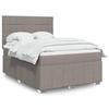 VidaXL Bed Slat Base with Mattress Taupe 140x200 Cm Fabric, Bed, Platform Bed, Panel Bed, Furniture of 3291695