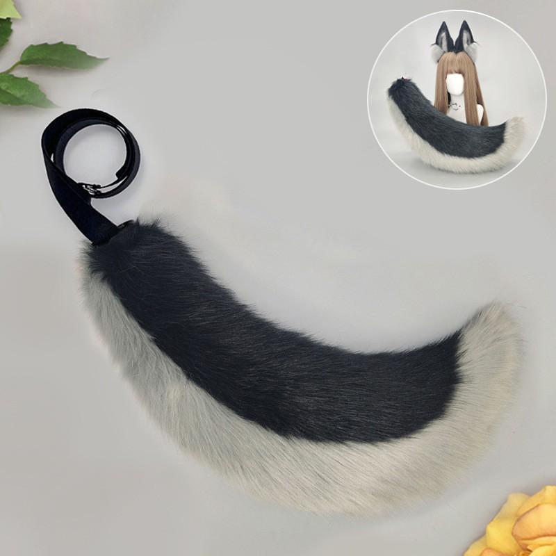 Halloween Wolf Ear Headband Cosplay Set With Tail Adult Costume Accessory Anime Style