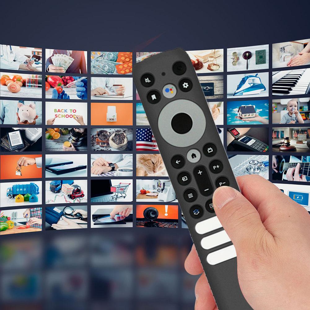 Silicone Remote Control Cover Repalcement Parts Anti Slip Television Remote Cover All Inclusive for TCL RC902V FMR1 Voice Remote