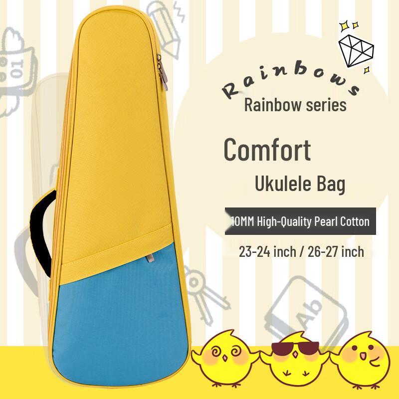 WEZHO Rainbow Series Padded Waterproof Ukulele Gig Bag
