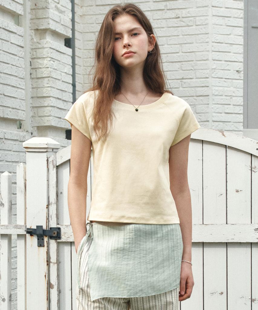Banwonateullie A3594 Essential Scoop Neck T-Shirt_Cream