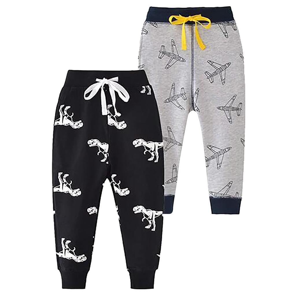 Buy Baby Boy Jogging Pants Animal Print Drawstring Stretch Pants