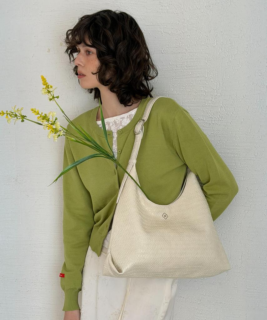 Heeari Ivy Weaving Shoulder Bag_Ivory