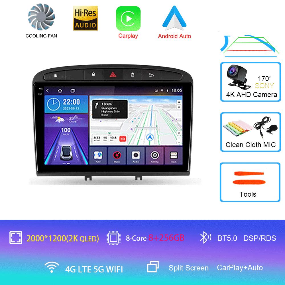 Android 14 Carplay Auto For Peugeot 308 308SW 2007-2015 408 2012-2020 GPS Car Radio Multimedia Video Player Stereo WIFI+4G DSP