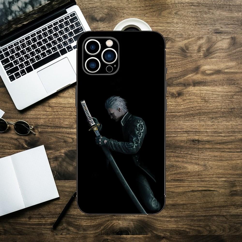 Vergil Dante D-DMC Phone Case Phone Case For Apple iPhone 15,14,13,12,11,XS,XR,X,8,7,Pro,Max,Plus,mini Silicone Black Cover
