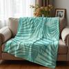 Mint Palm Leaf Anime Cartoon Flannel Blanket Soft Warm Throw for Bedroom Sofa Car Kids Holiday Gift