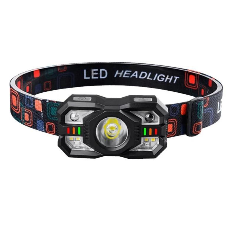 Smart Sensor Headlamp,Multi-Mode Portable Flashlight,Waterproof Type-C Rechargeable,Running,Camping,Cycling,Fishing,Outdoor,BBQ
