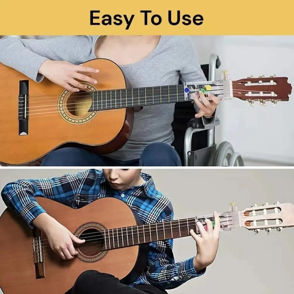 Gitarrenanfänger-Trainer Gitarrenakkord-Lernwerkzeug Gitarrenfinger-Schutzaufsatz Übungszubehör
