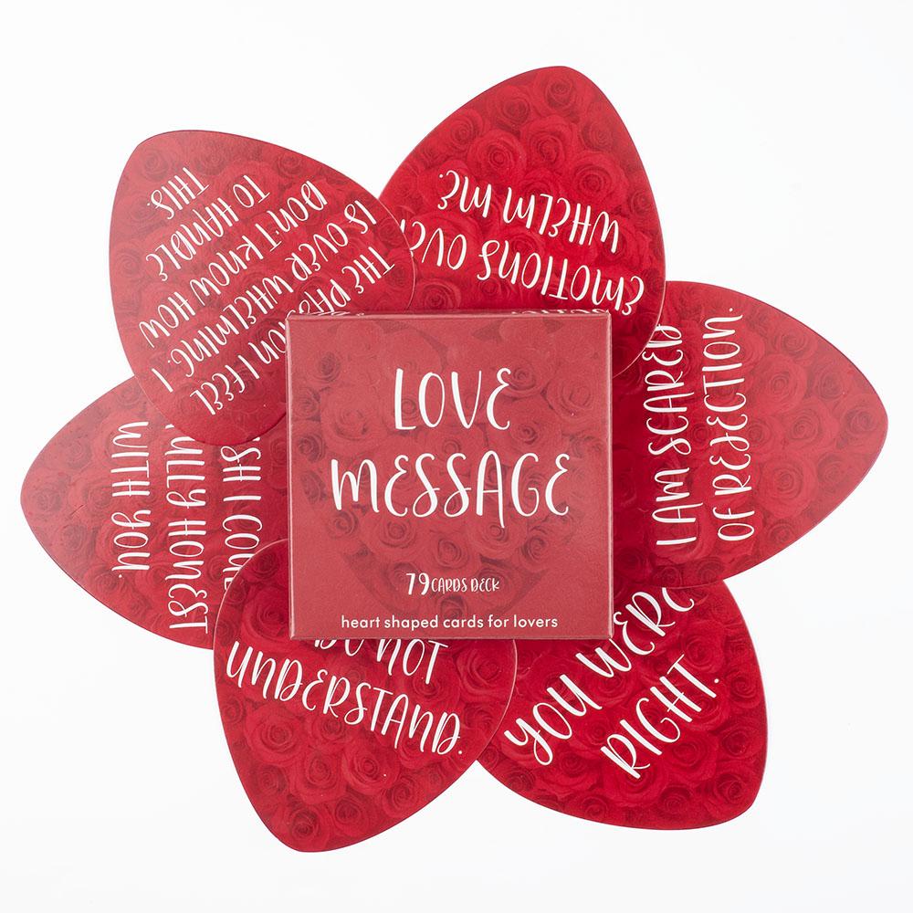 Love Message Oracle Cards 79Cards Heart-Shaped Leisure Entertainment Game Tarot Card