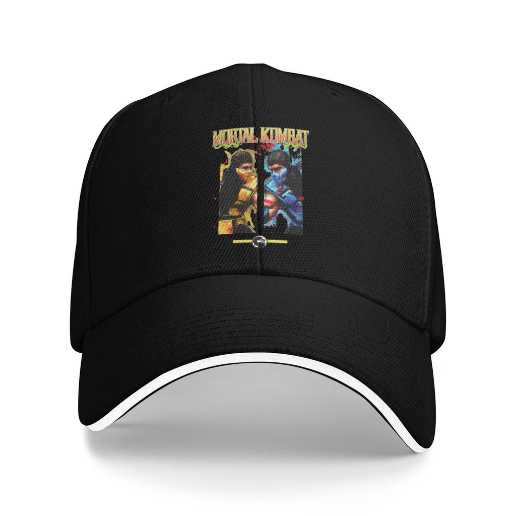 Mortal Kombat Character Baseball Cap Vintage  Sandwich Hats Unisex Adjustable Sun Cap Workouts