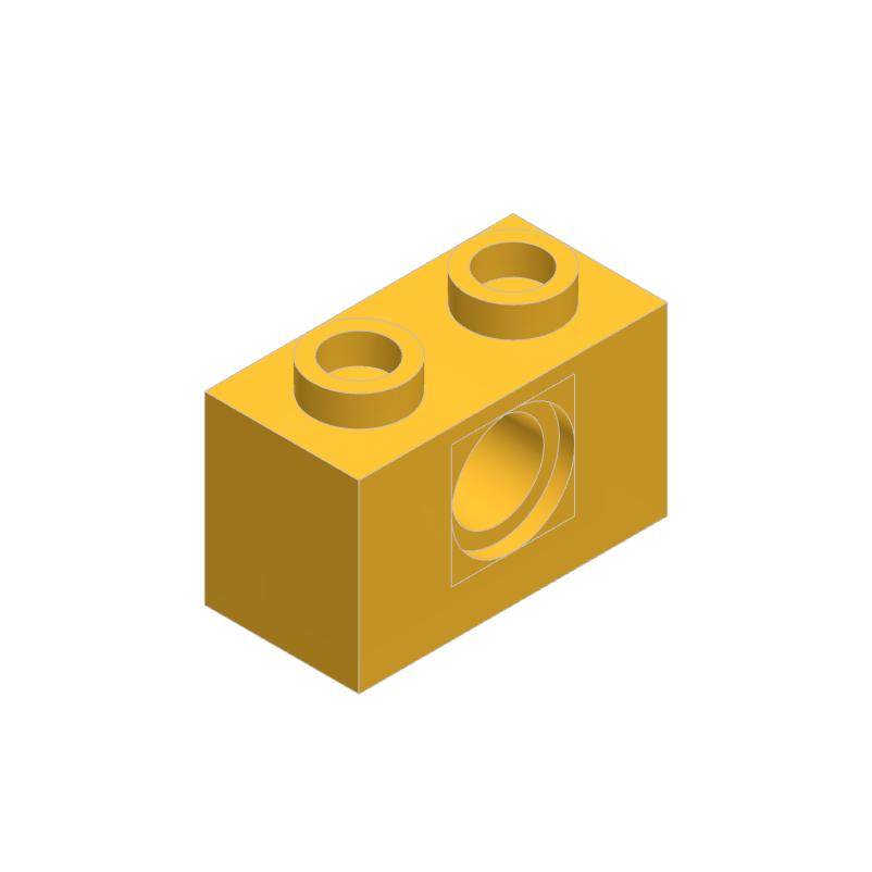 10PCS Moc Building Block Parts Bricks Compatible with 3700 1x2 Perforated Diy Particles Educational Creative Children's Toys