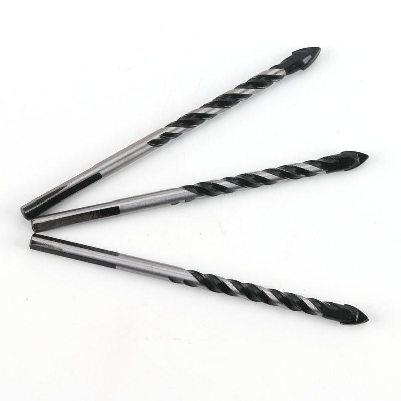 Double Thread Alloy Triangle Drill Bit for Tile, Powder Coated, 6-12mm