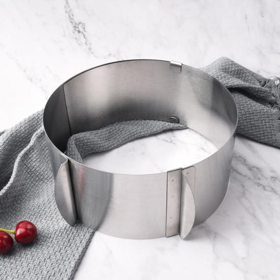 6-12inch Retractable Stainless Steel Circle Mousse Cake Ring DIY Baking Tool