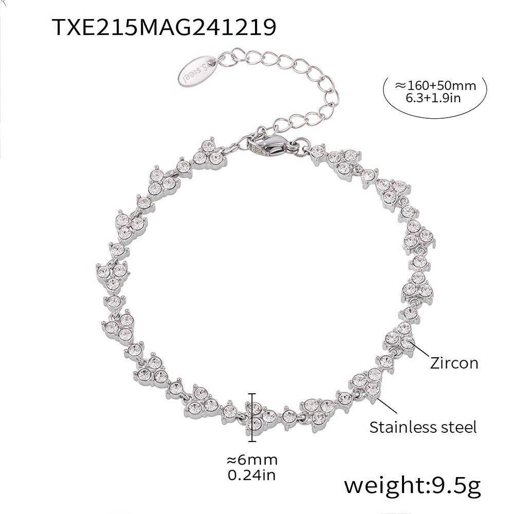 Qiong Yao Colorful Dopamine Zirconia Necklace and Exquisite Gold-Plated Bracelet Set