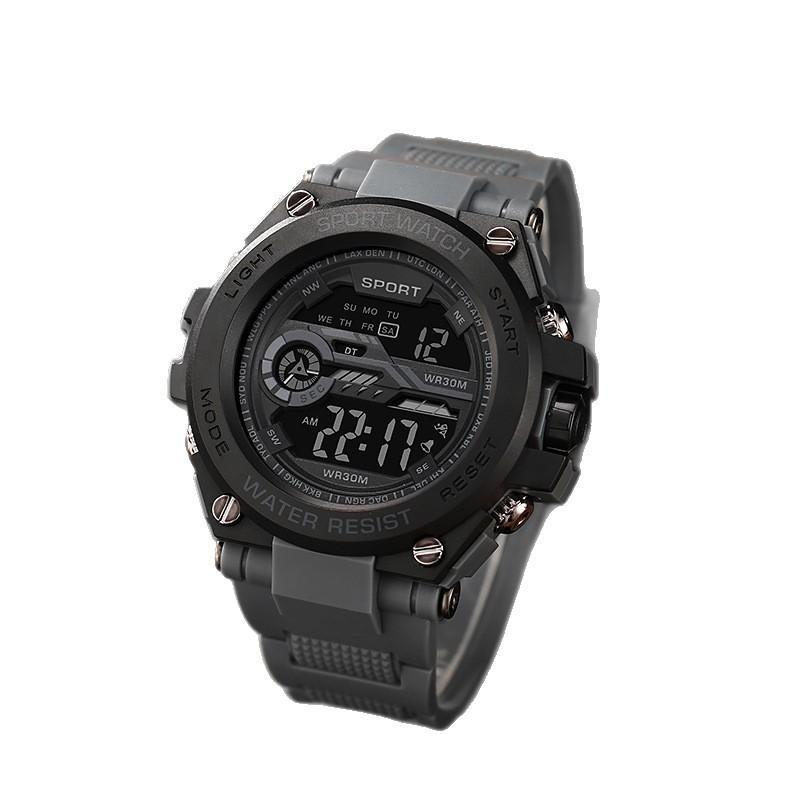 Multifunctional Black Technology Luminous Electronic Watch High Value Outdoor Sports Waterproof and Anti-drop Electronic Watch