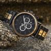 BOBO BIRD 2021 New Men's Wooden Analog Quartz Watch with Gift Box (Black)