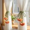 Decorative Flowers Curtain Straps Adjustable Carnation Curtain Tie Rope  Home Decorations