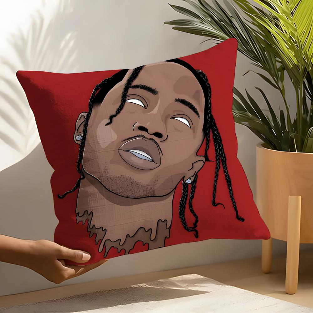 Legendary Rapper T-Travis Scott Pillow Case Linen Cushion Covers For Decorative Sofa Home Pillows Case Car Chair Pillows Cases