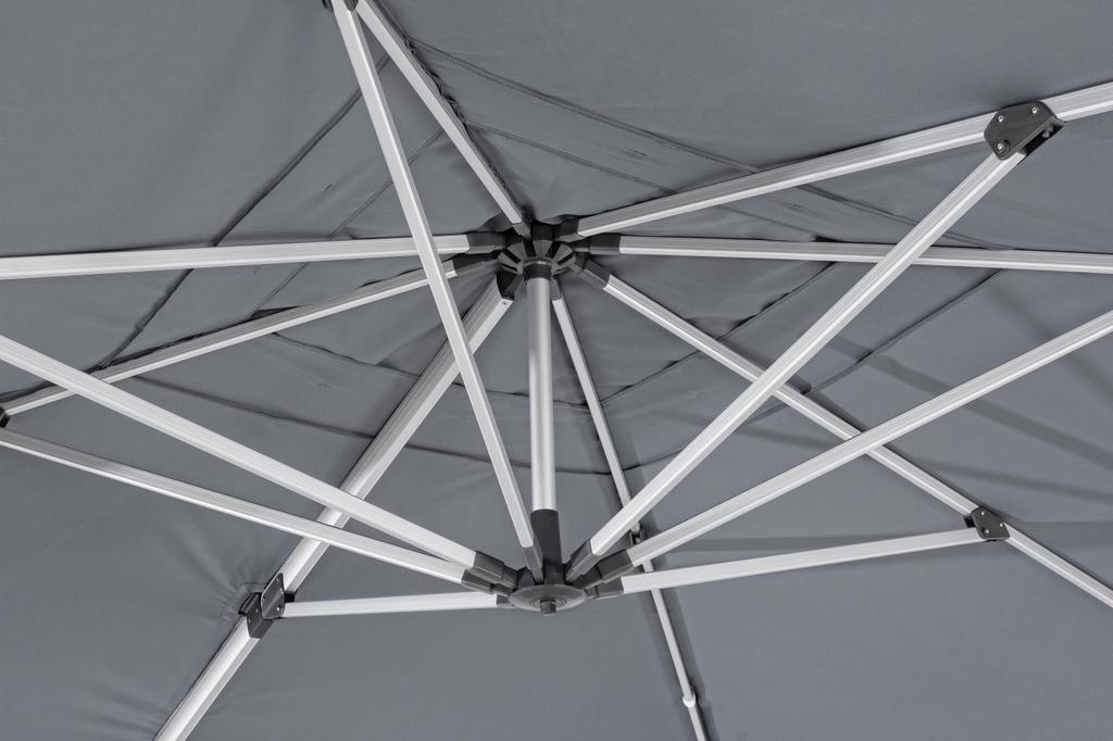 Garden Parasol 400X400Cm Bolzano Ibis Aluminum Gray