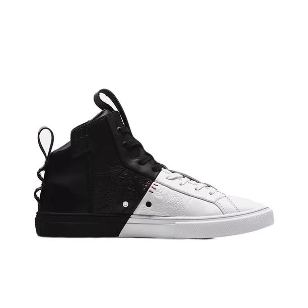 Li Ning Chinesischer Stil Su Serie Rutschfest Leicht High-Top Skate-Schuhe Herren Sneaker Asche-Tinte AGCN311-1