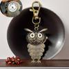 Vintage Noble Owl with Diamond Keychain Watch Hanging Watch Quartz Watch Men's and Women's Creative Gift Keychain Watch