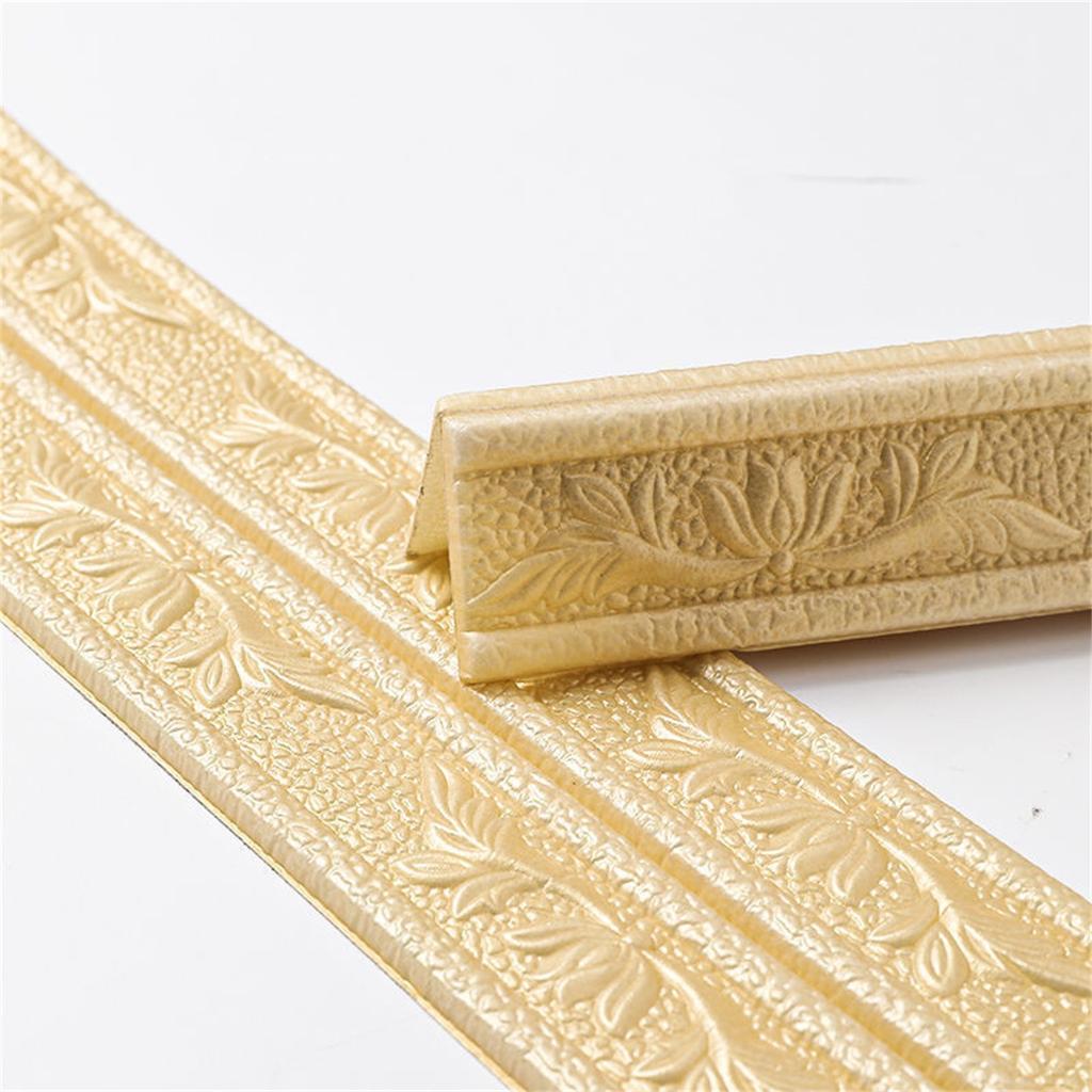 1 PEÇA 90x 3 Pol Autoadesivo Flexível Espuma Moldura Acabamento, 3D Adesivo Decorativo Linhas de Acabamento de Parede Rodapé Borda de Papel de Parede Adesivo de Parede