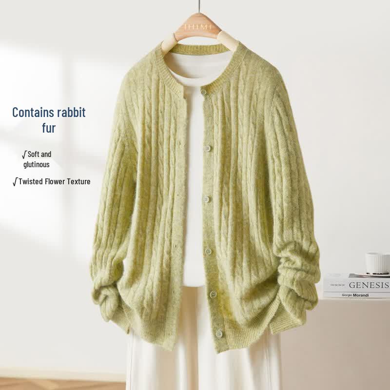 IHIMI Women s Cable Knit Cardigan One Size