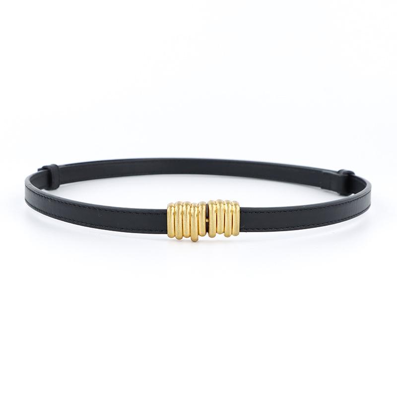 

Mei Mary Top grain leather women s belt - decorative & versatile 98 чёрный