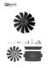 Qun Xi 64MM 12-Blade RC Ducted Fan Reverse Propeller with Brushless Motor for Fixed-Wing Models