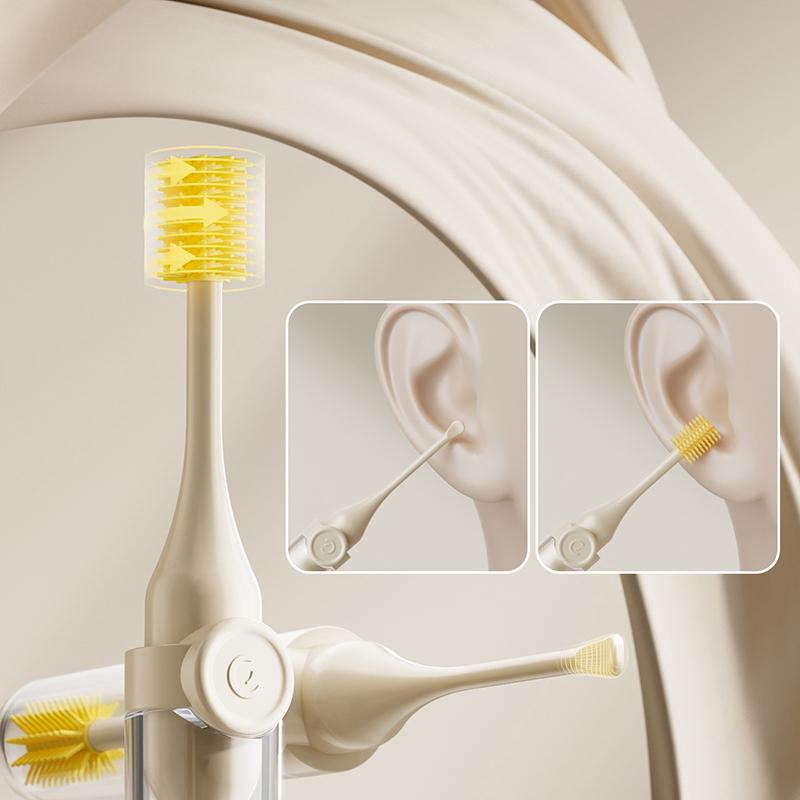 [JN] 1pcs Double Ended Nose Silicone Brush Manual Nose Hair Trimmer Portable Hair Scraper Shaving Nose Hair Ear Pick Tool