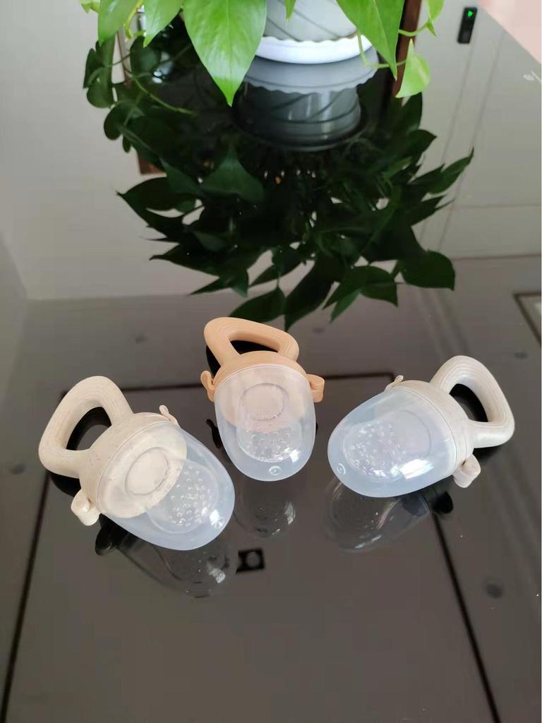 Silicone Baby Teether Fruit & Veggie Feeder Mesh Bag - Pacifier & Food Tool