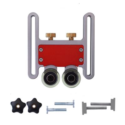 Table Saw Roller Jig Aluminium Alloy Anodized Finish Double Wheel Sliding Feeding Roller Jig for