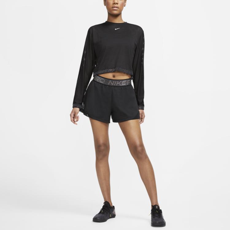 Nike Pro Flex 2 v 1 Tréninkové šortky Dámské šortky Černé CJ2165-011